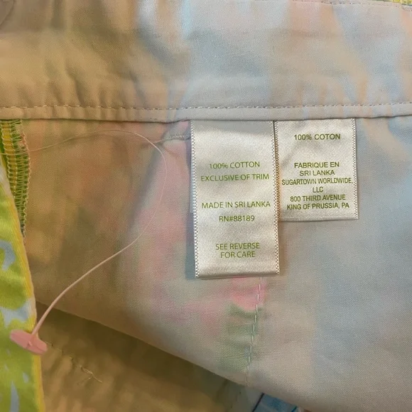 Lilly Pulitzer Women’s Hibiscus Stroll The Buttercup Shorts Scalloped Size 2 - Picture 5 of 9